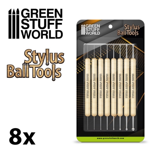 Green Stuff Ball STYLUS Modellierwerkzeug Satz 8- tlg.